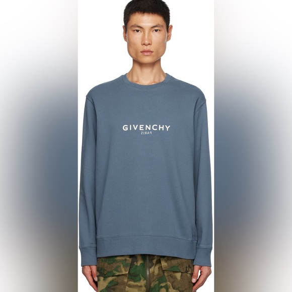 Givenchy Blue Reverse Print Sweatshirt